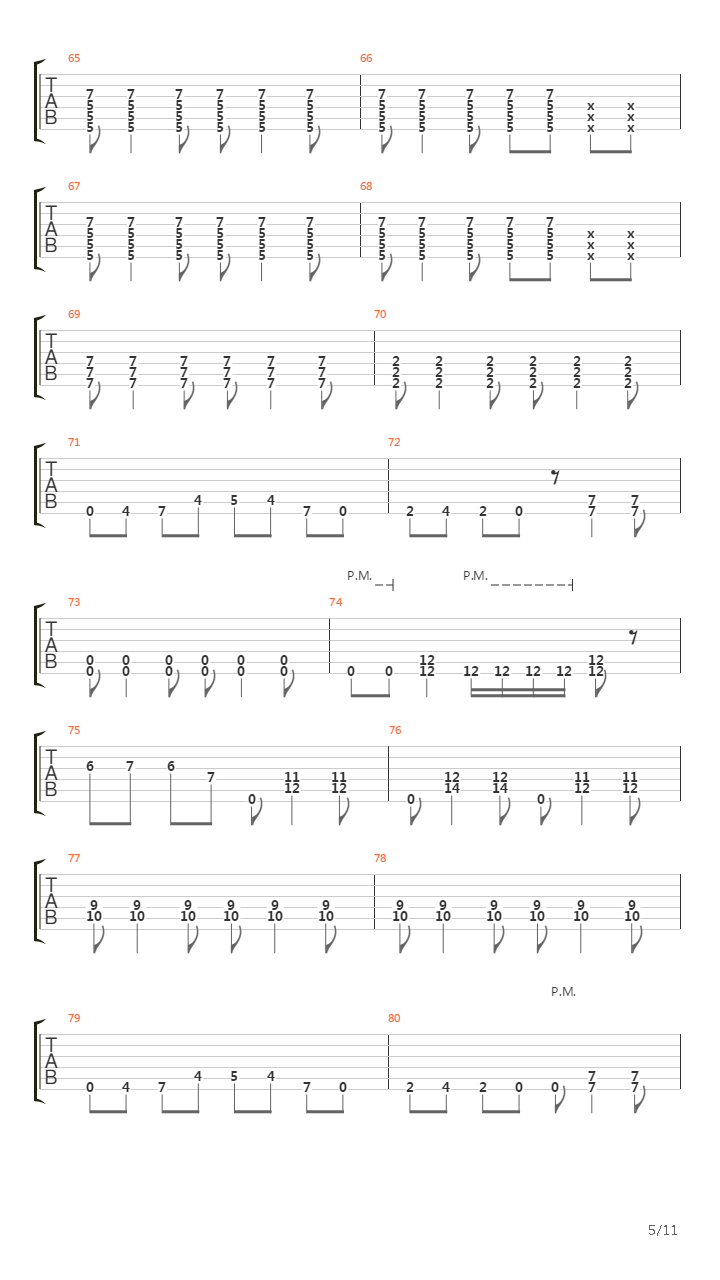 Five Points吉他谱