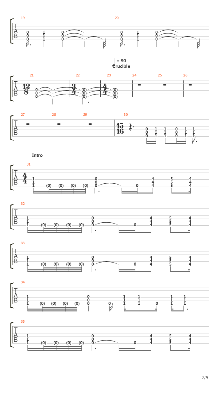 Crucible吉他谱