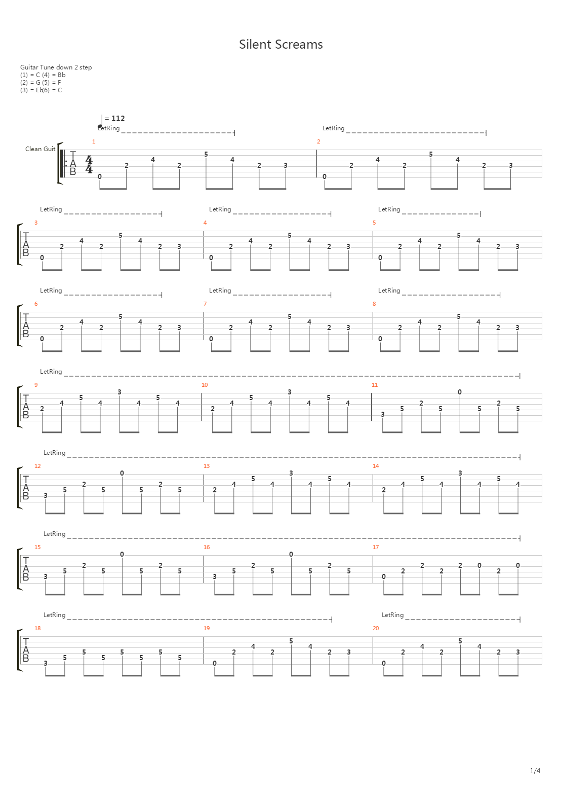 Silent Screams吉他谱