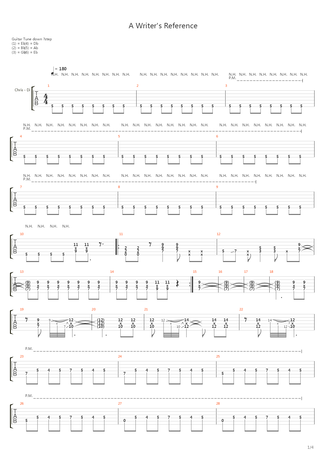 A Writers Reference吉他谱