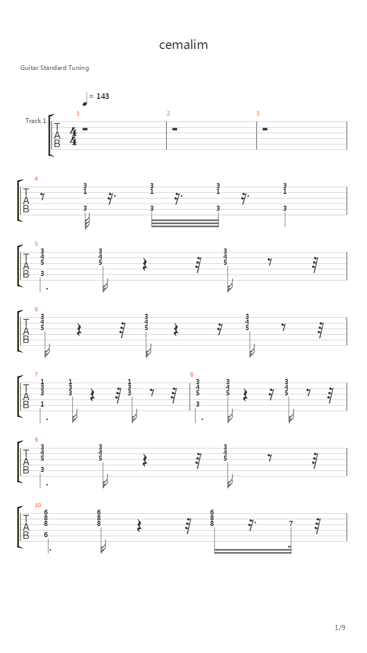 Cemalin吉他谱