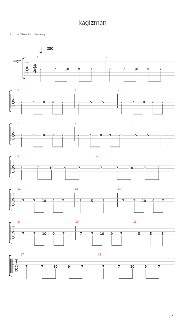 Kagizman吉他谱