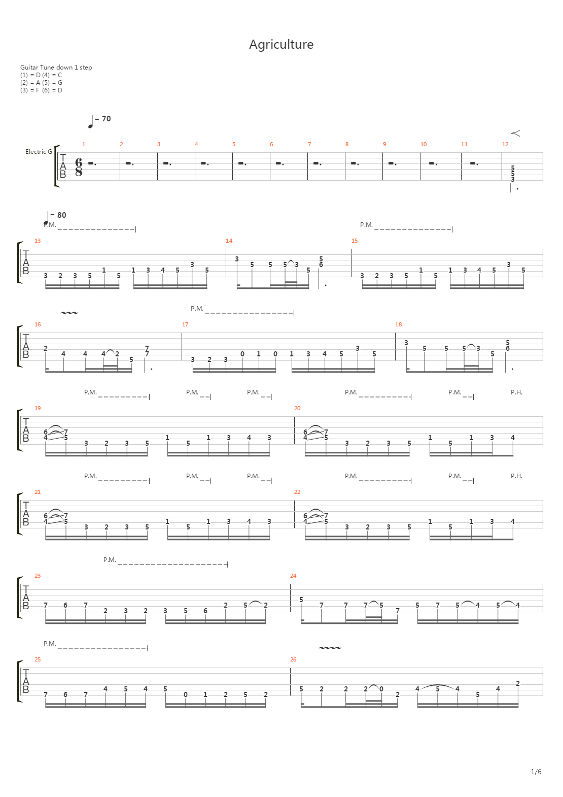 Agriculture吉他谱