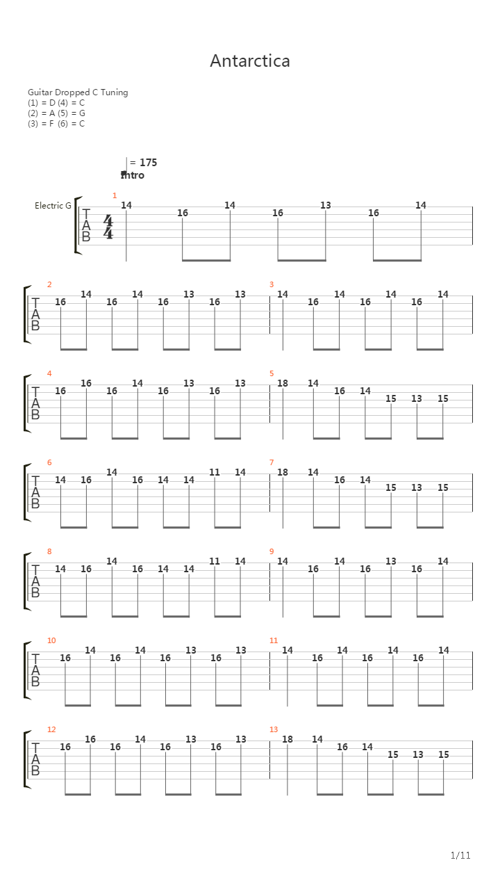 Antarctica吉他谱