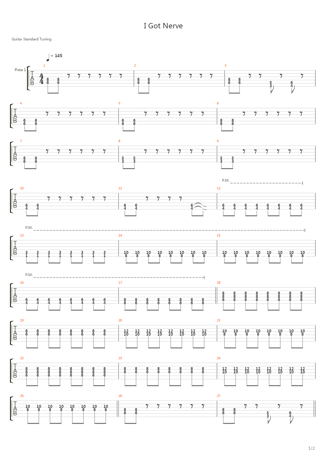 Ive Got Nerve吉他谱