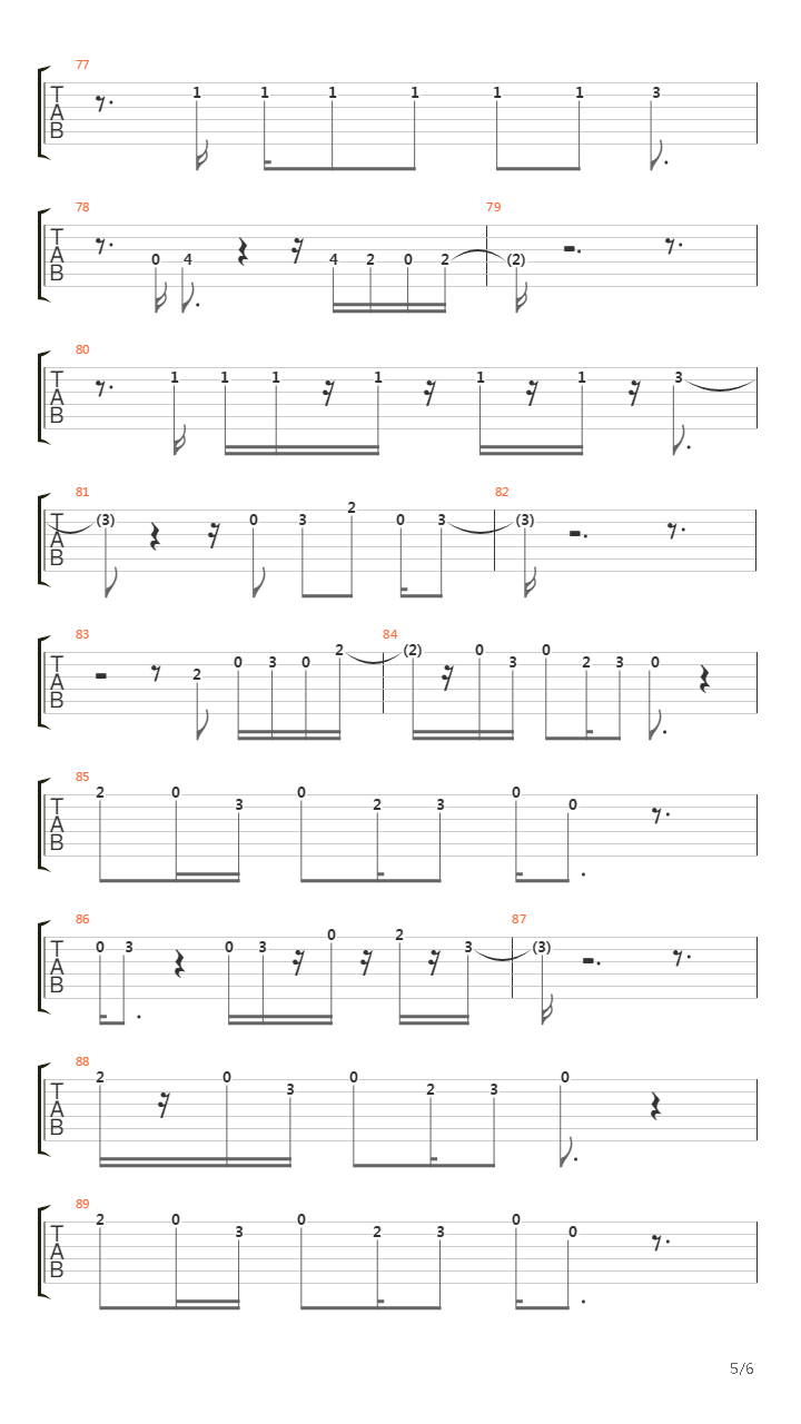 Harmonium吉他谱