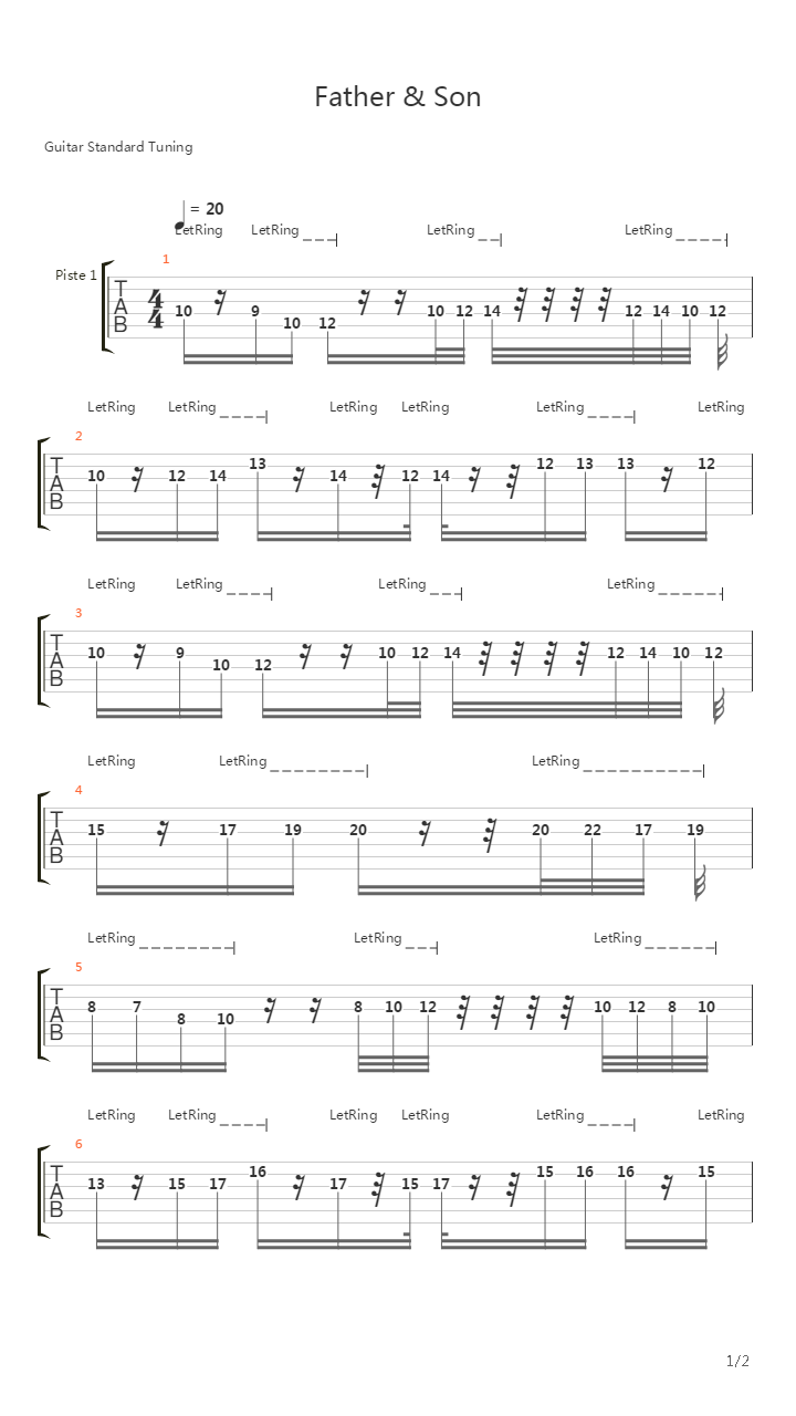 Father And Son吉他谱