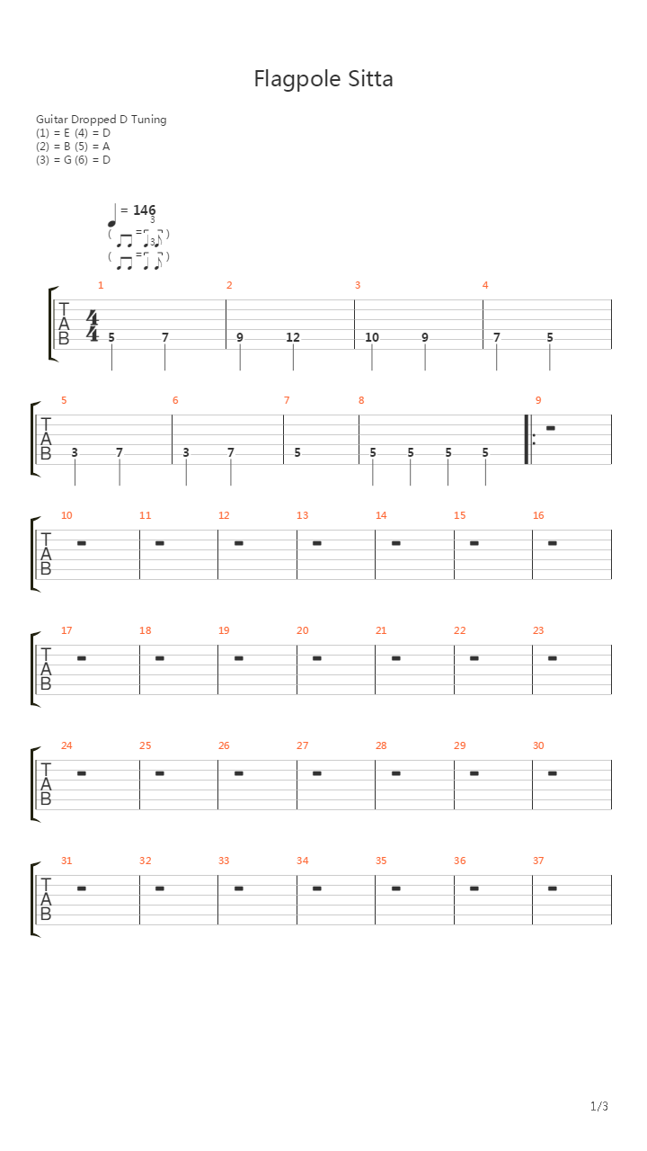 Flagpole Sitta吉他谱