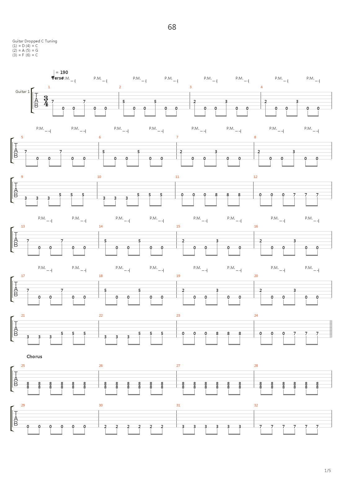 68吉他谱