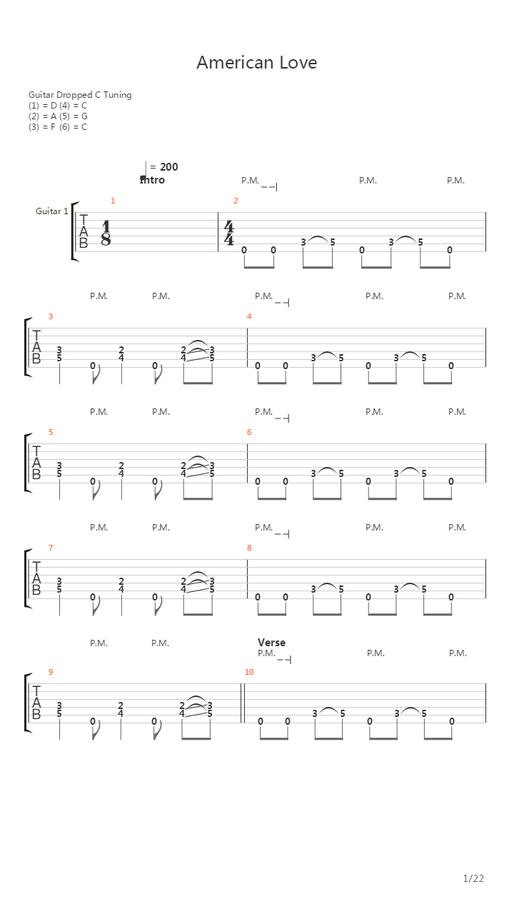 American Love吉他谱