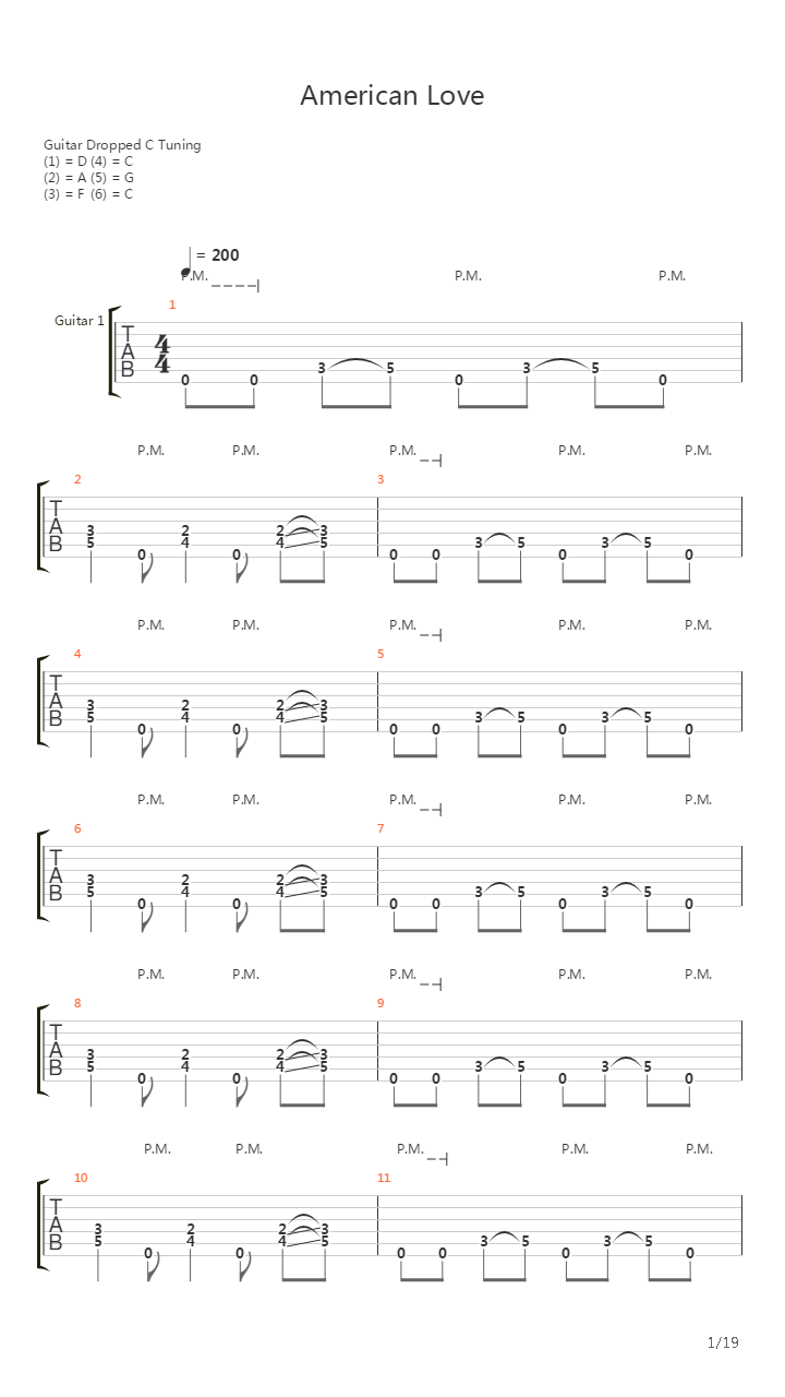 American Love吉他谱
