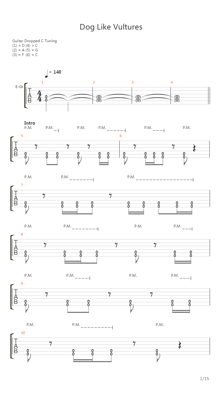 Dogs Like Vultures吉他谱