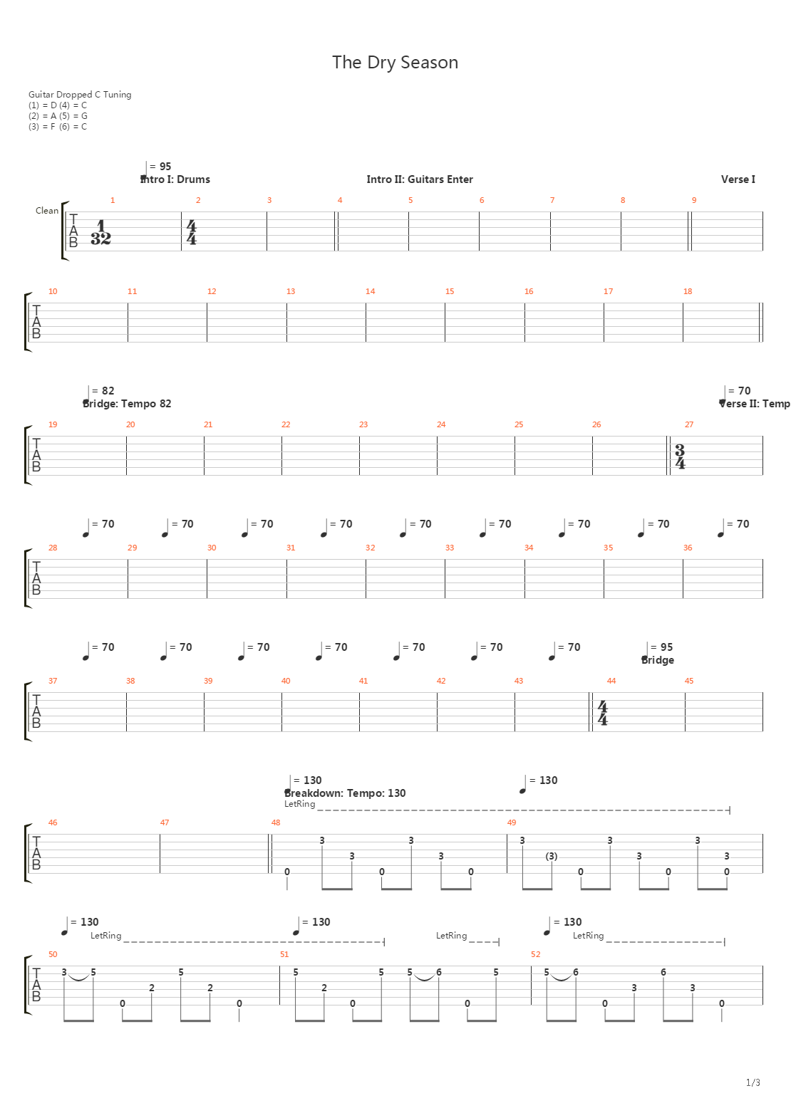 Dry Season吉他谱