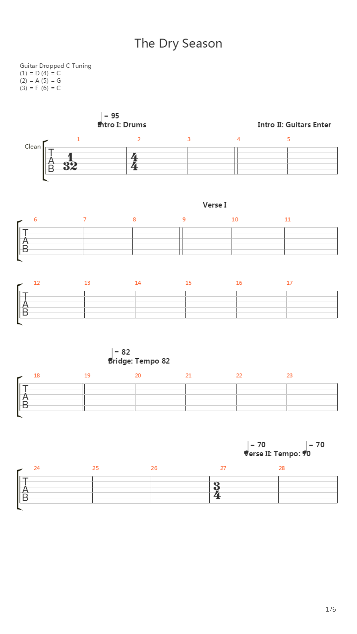 Dry Season吉他谱
