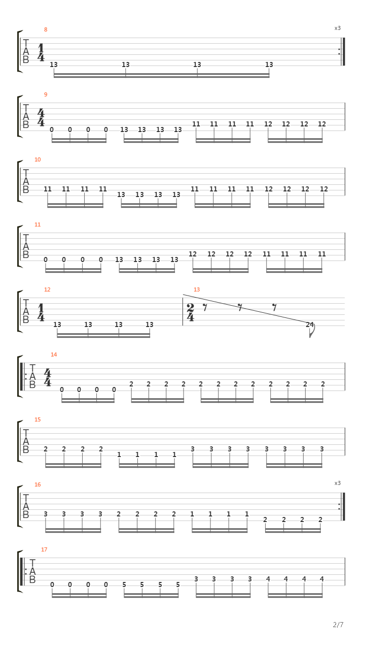 Close To The Nephilim吉他谱