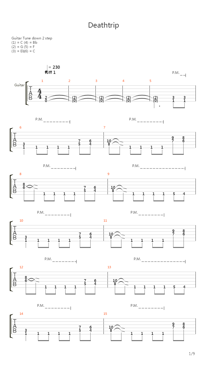 Deathtrip吉他谱