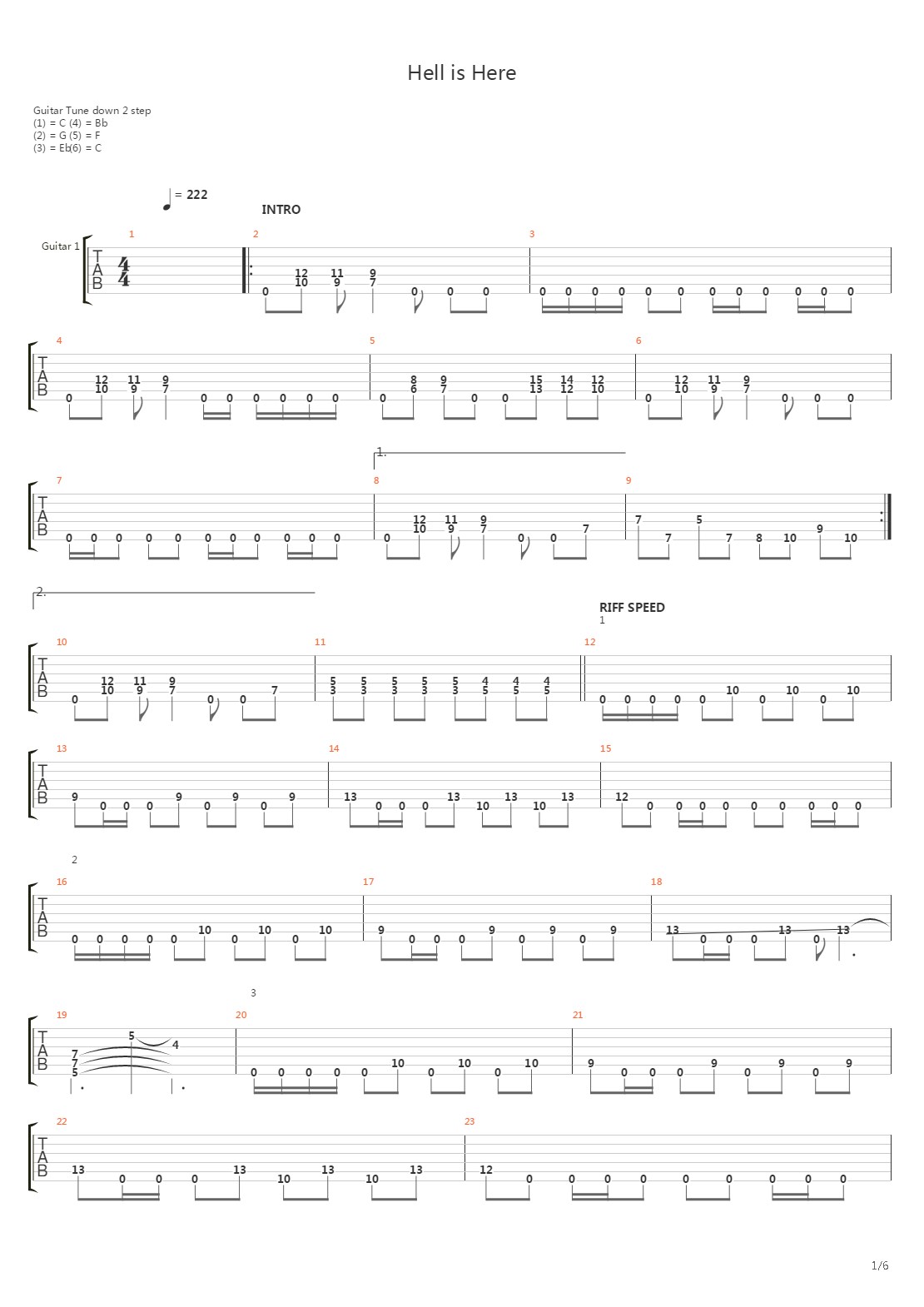 Hell Is Here吉他谱