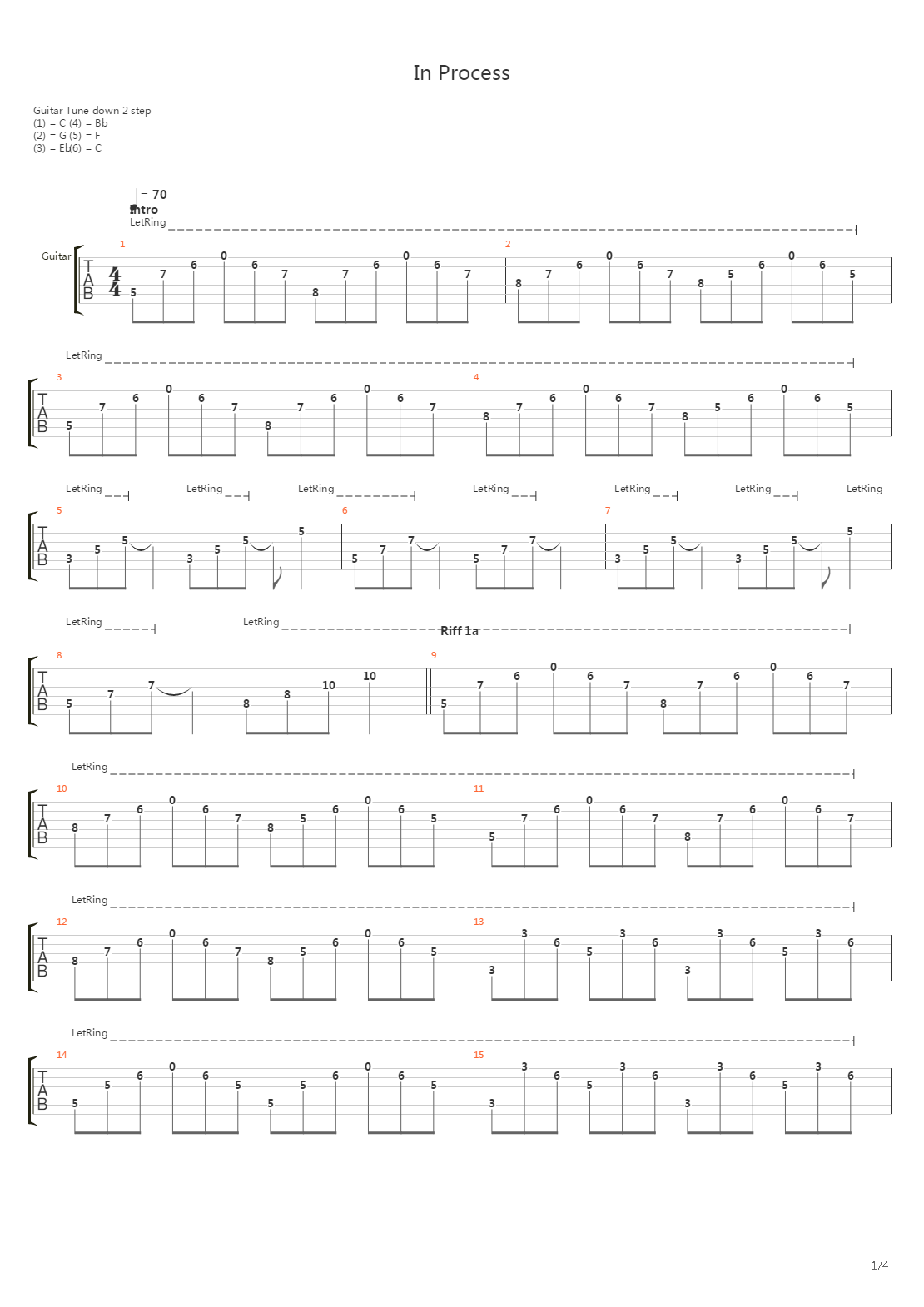 In Process吉他谱