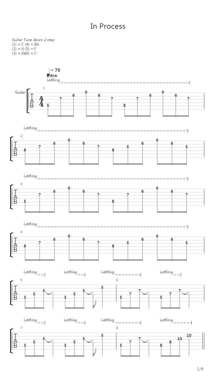 In Process吉他谱