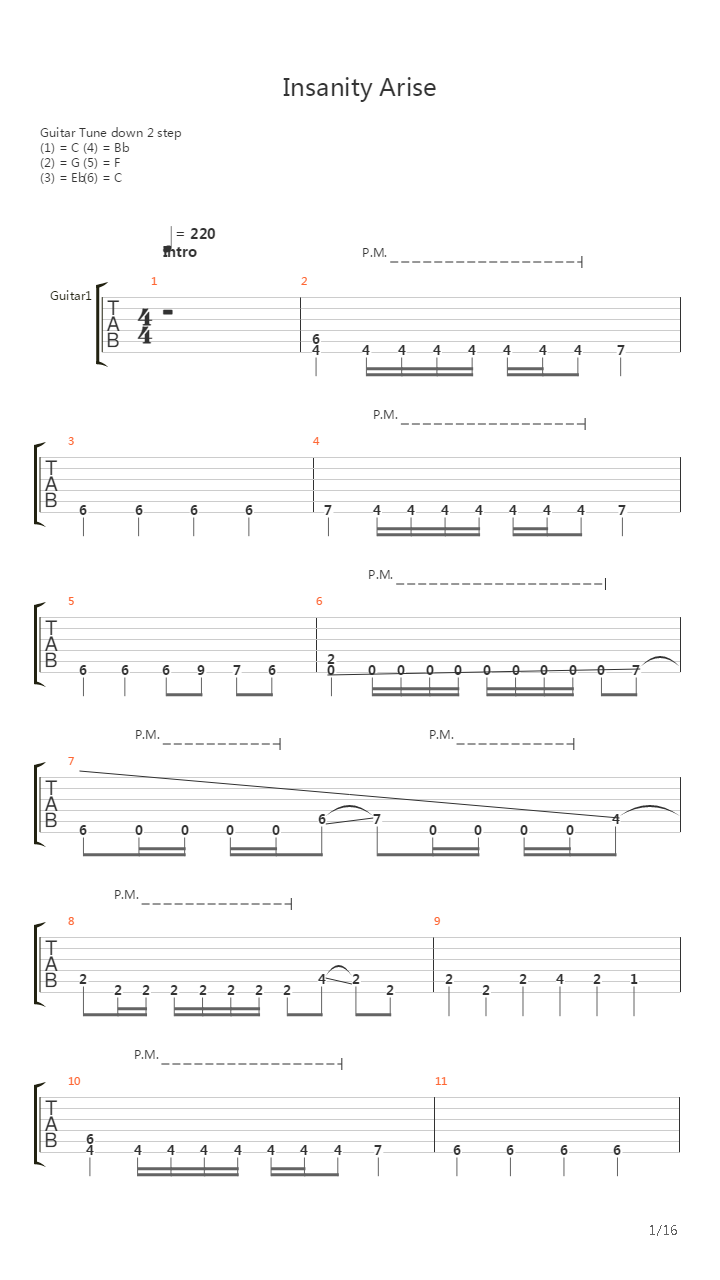 Insanity Arise吉他谱