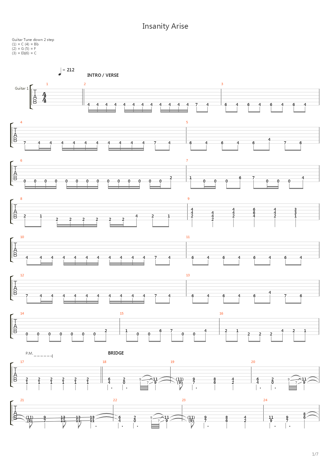 Insanity Arise吉他谱
