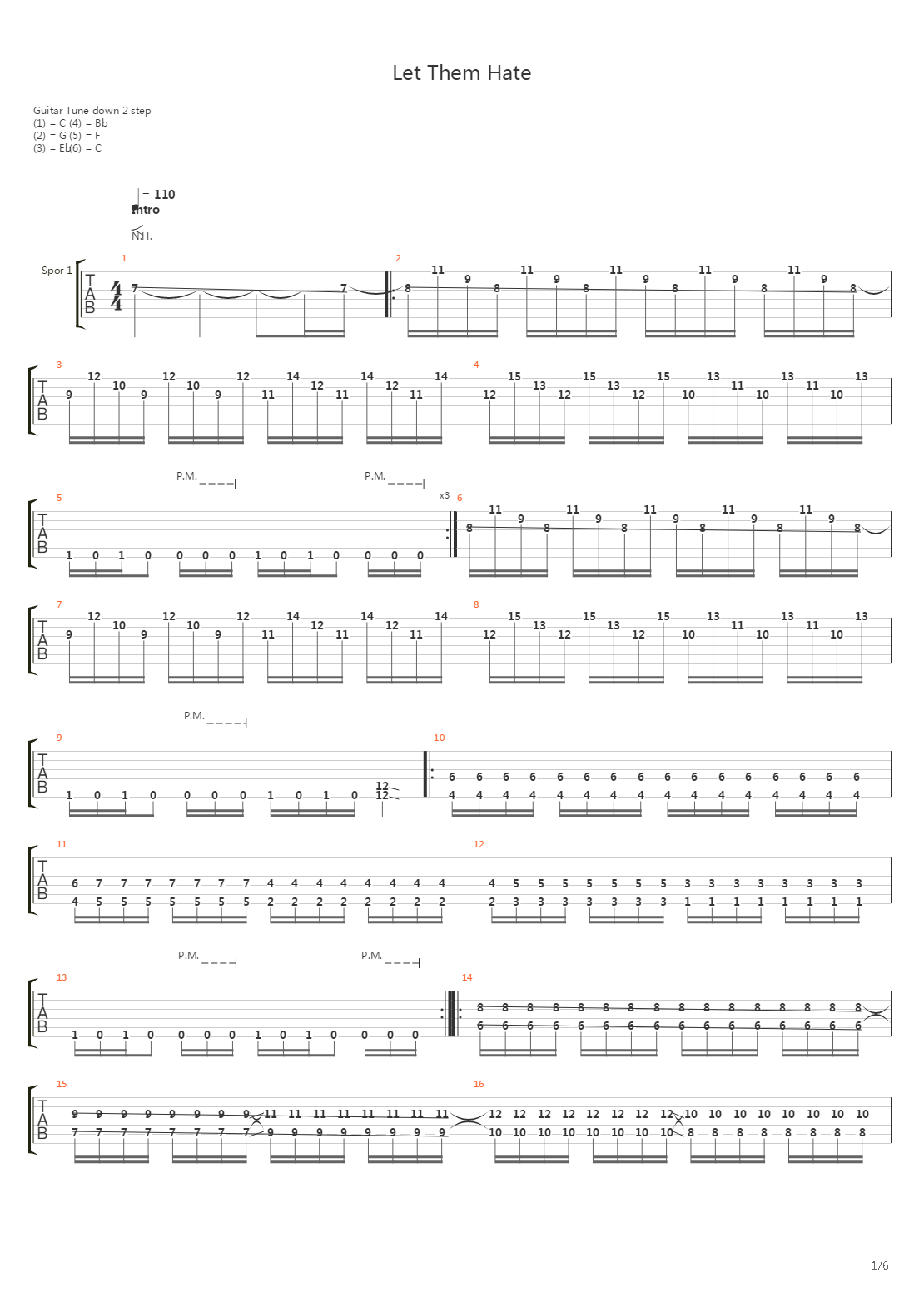 Let Them Hate吉他谱