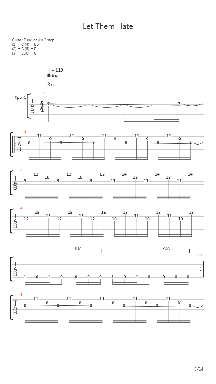 Let Them Hate吉他谱