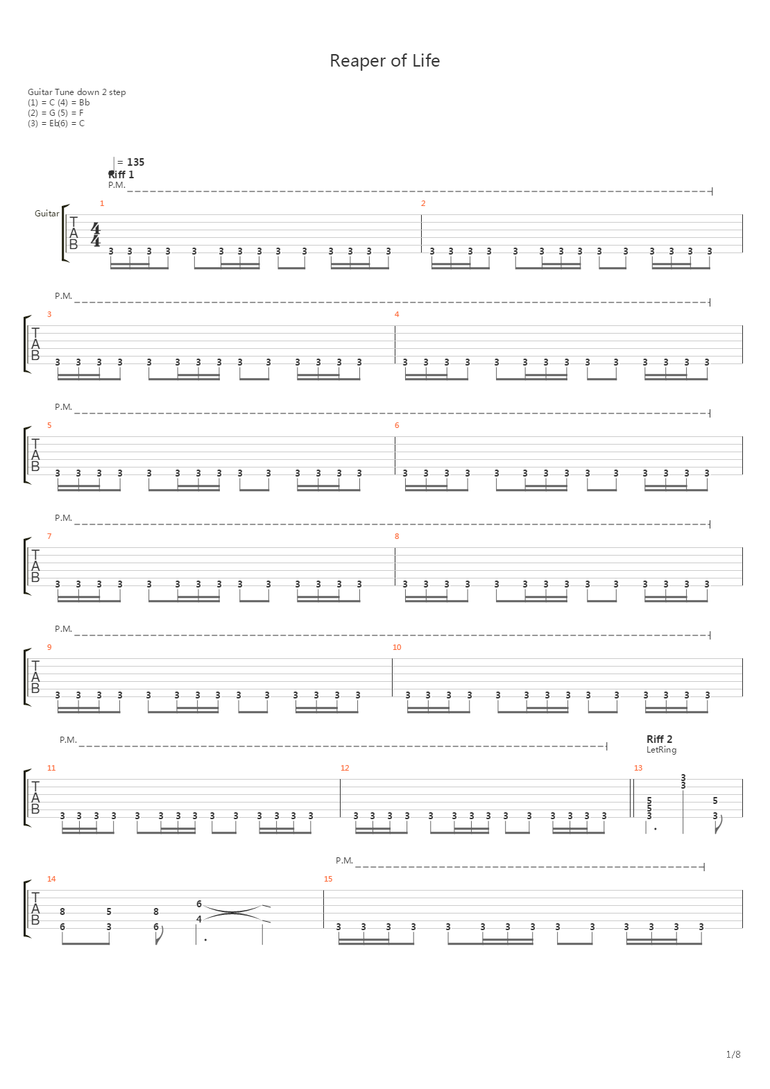 Reaper Of Life吉他谱