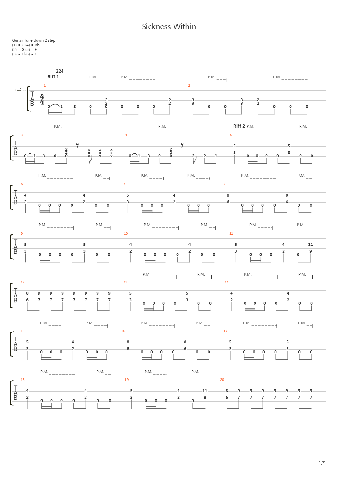 Sickness Within吉他谱