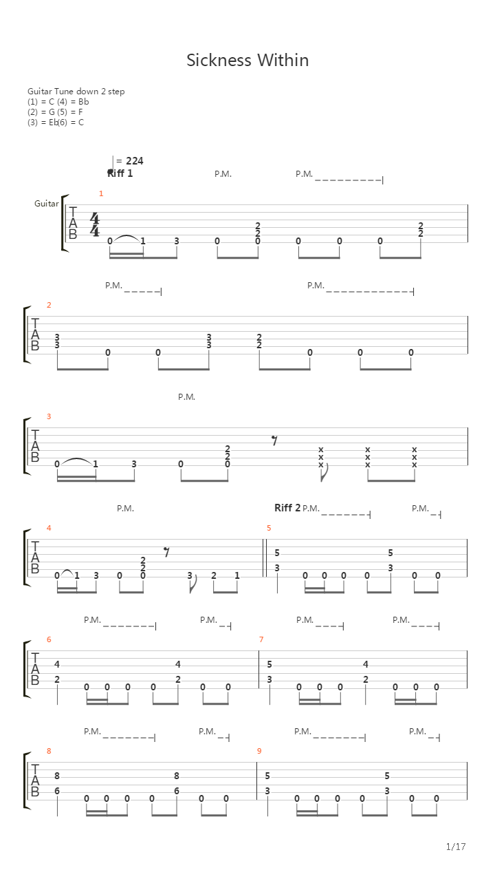 Sickness Within吉他谱