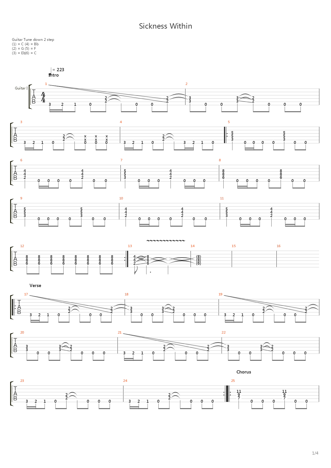 Sickness Within吉他谱
