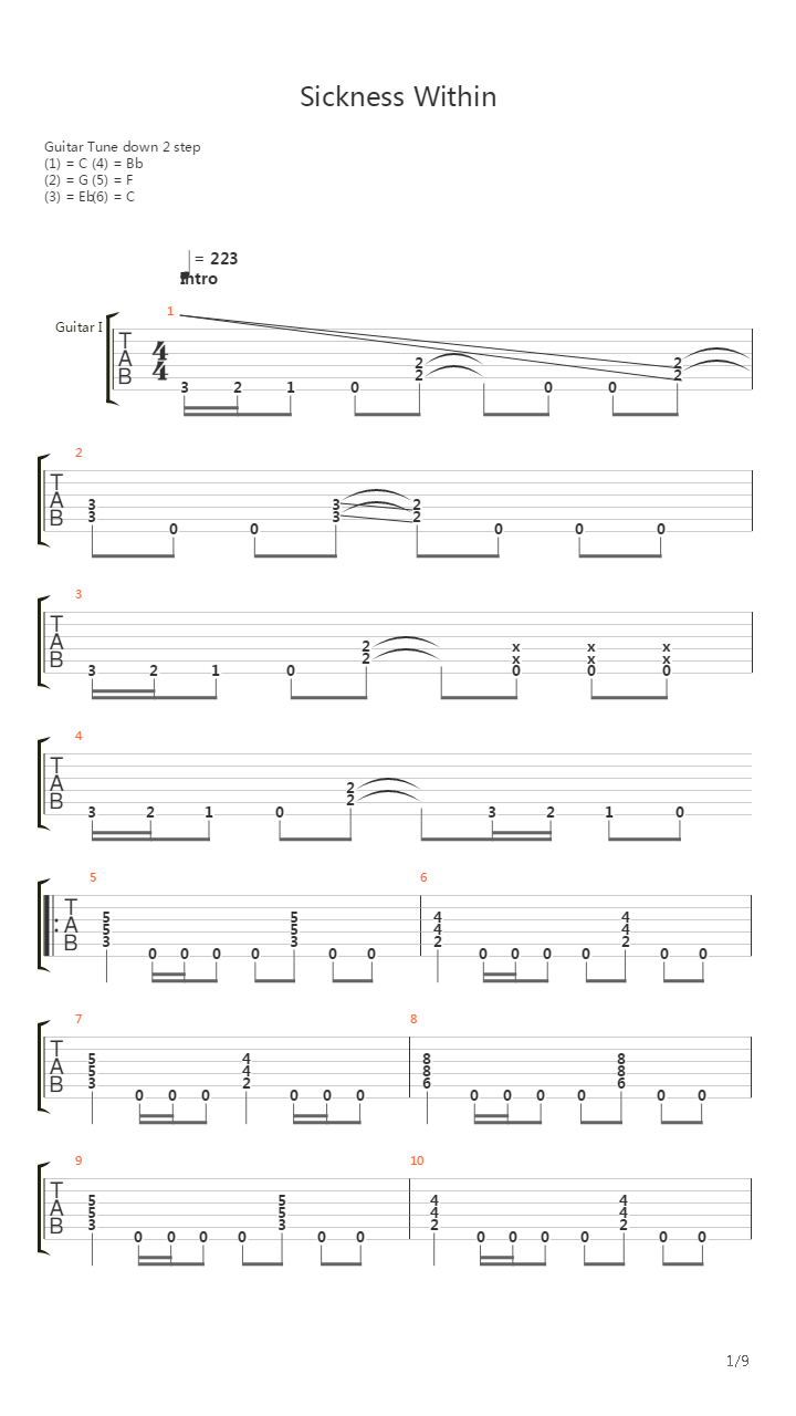 Sickness Within吉他谱