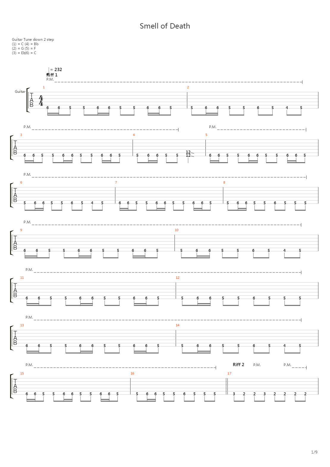 Smell Of Death吉他谱