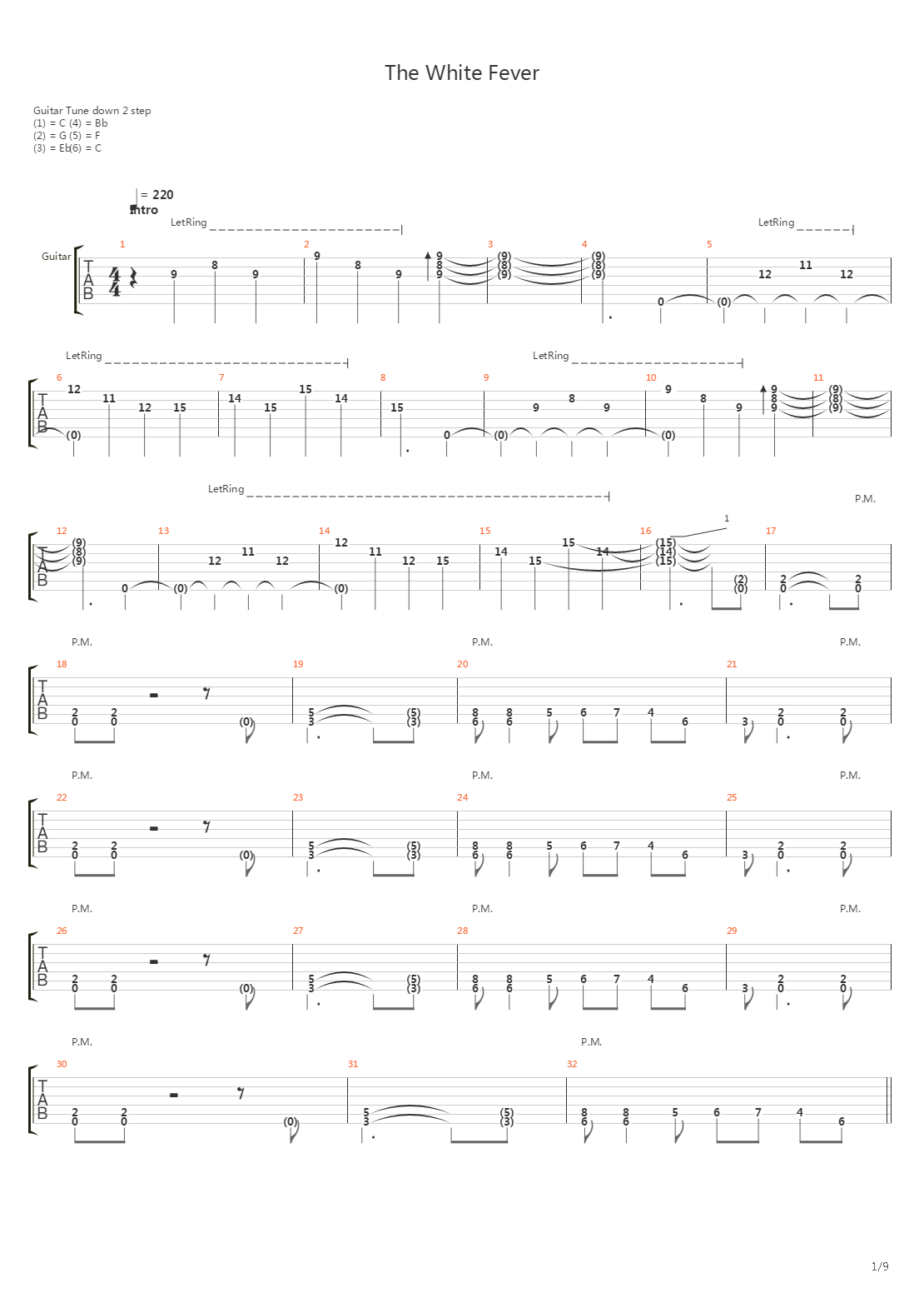 The White Fever吉他谱