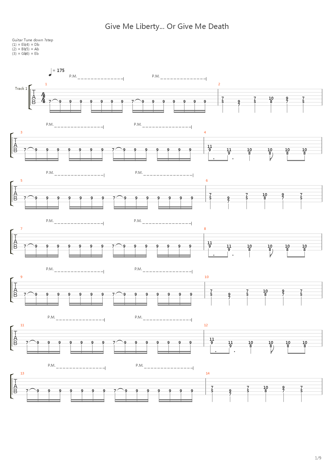 Give Me Liberty Or Give Me Death吉他谱