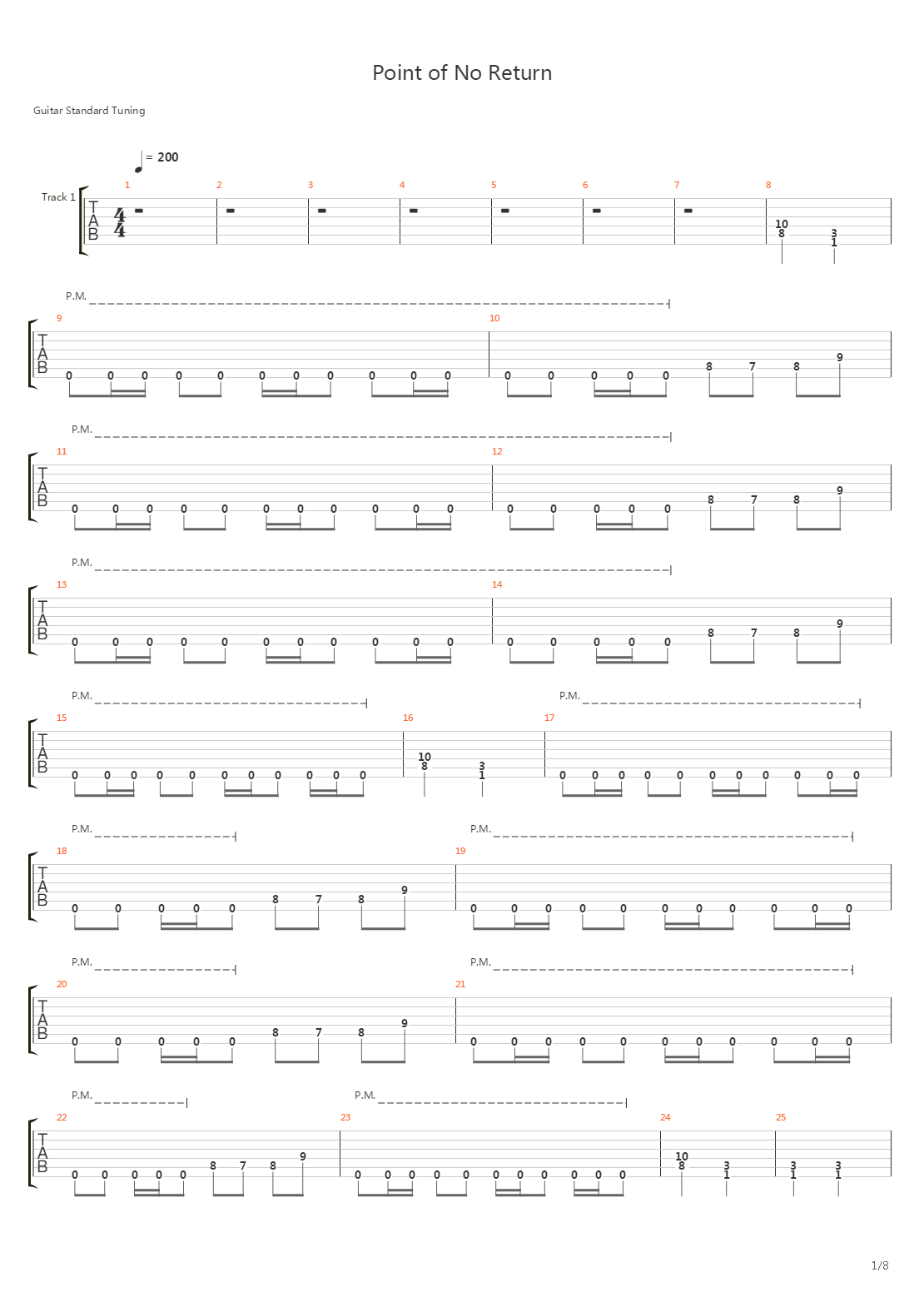 Point Of No Return吉他谱