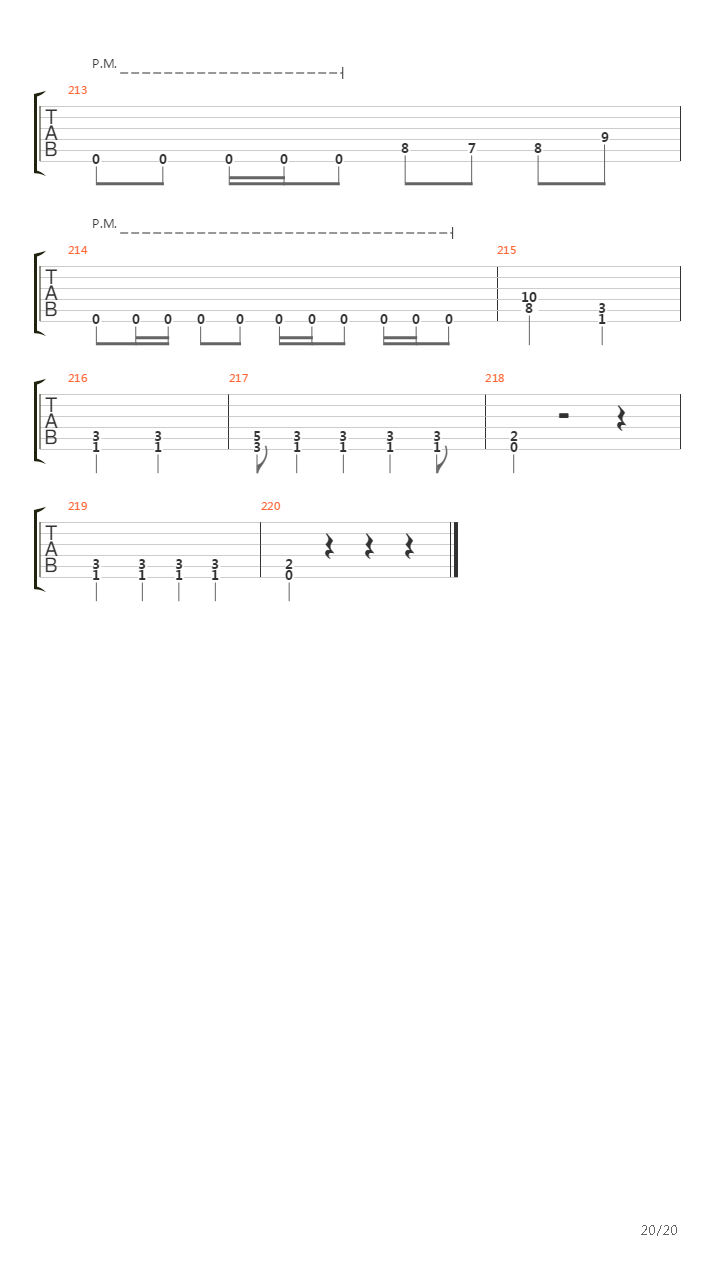 Point Of No Return吉他谱