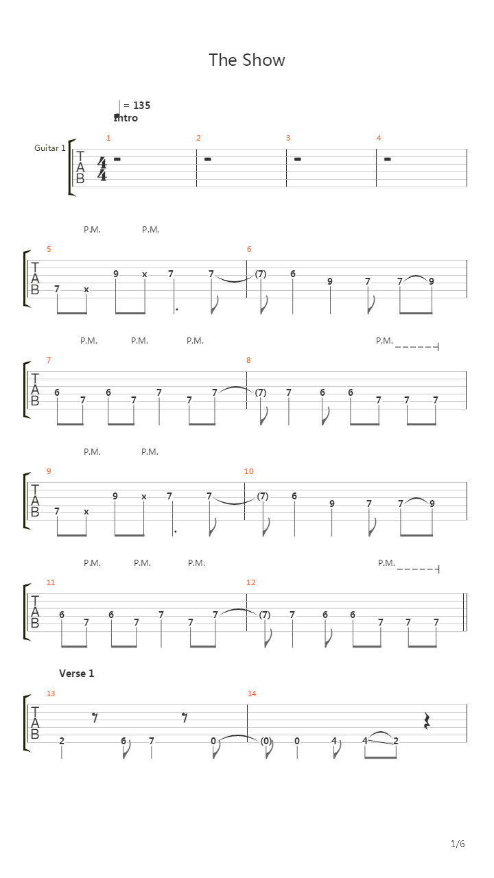 Show吉他谱