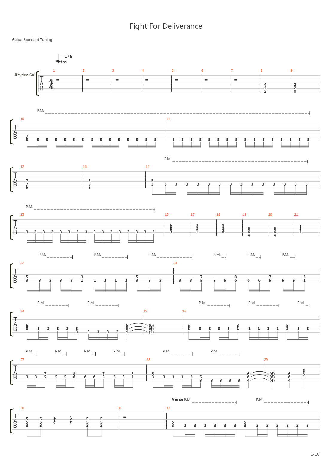 Fight For Deliverance吉他谱