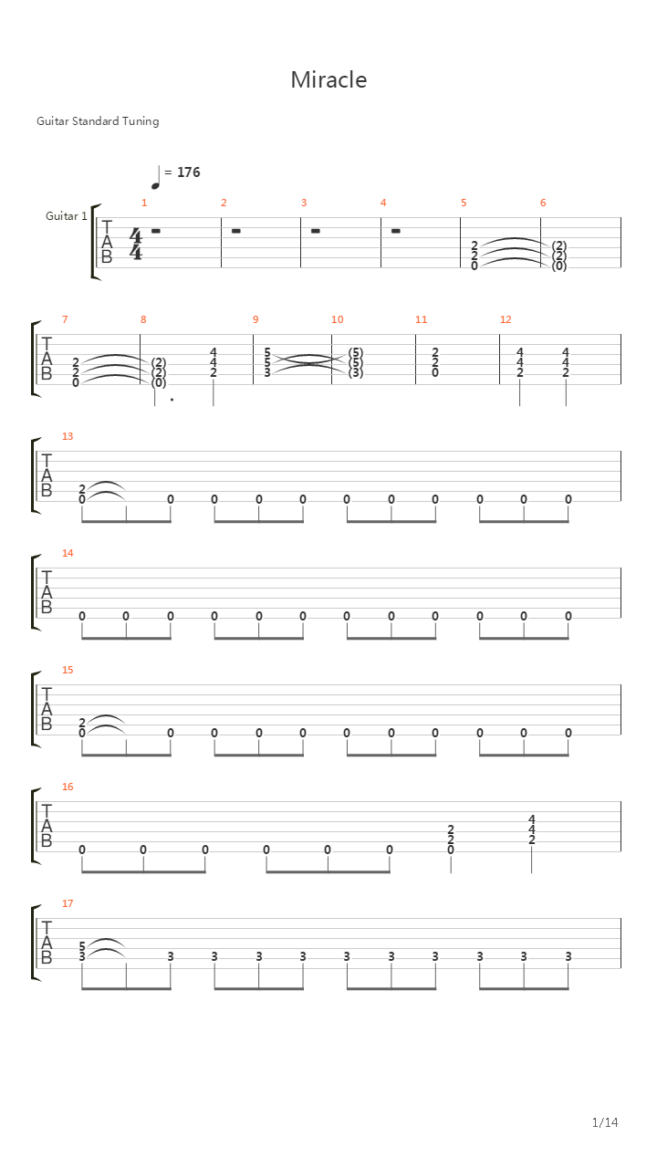 Miracle吉他谱