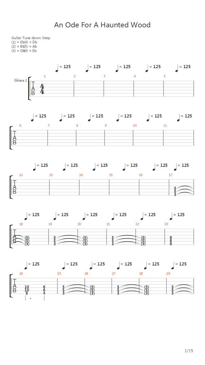 An Ode For A Haunted Wood吉他谱