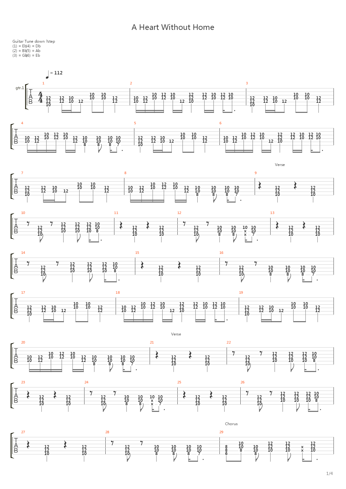 A Heart Without Home吉他谱