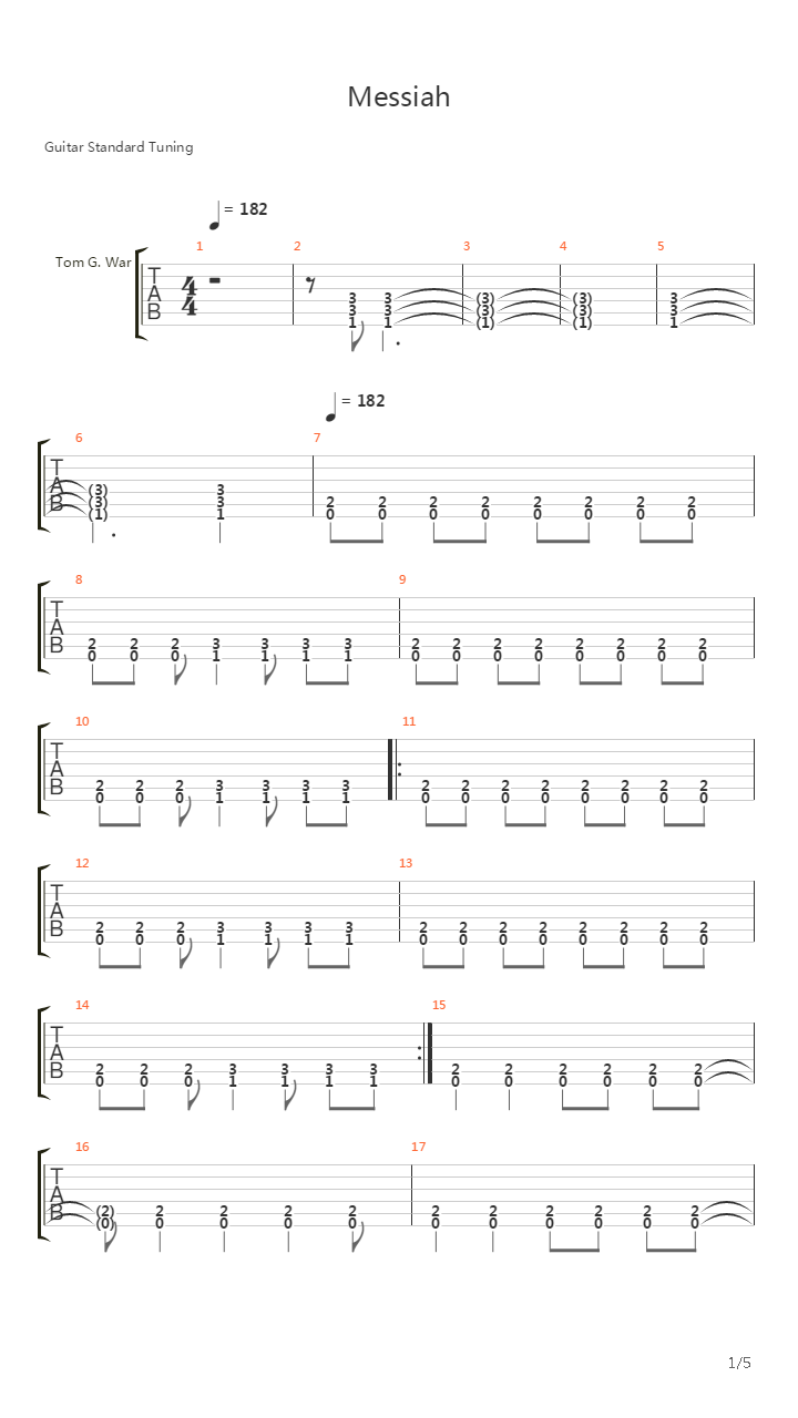 Messiah吉他谱
