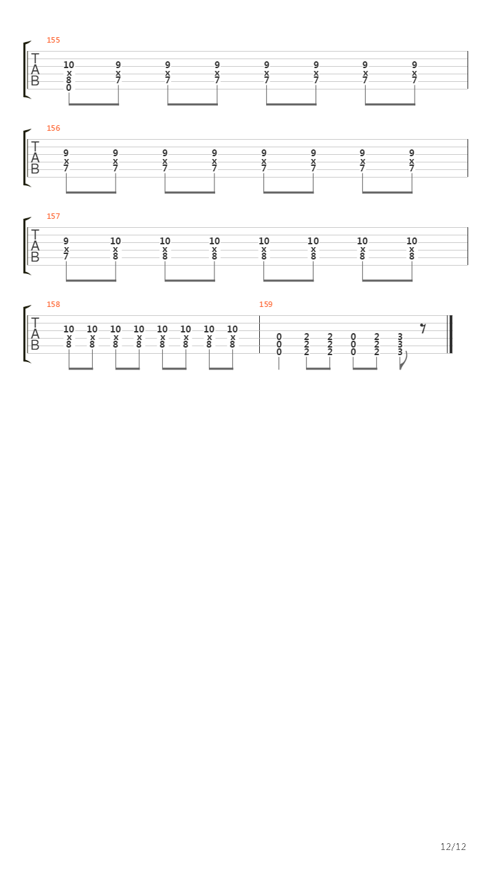 Unsung吉他谱