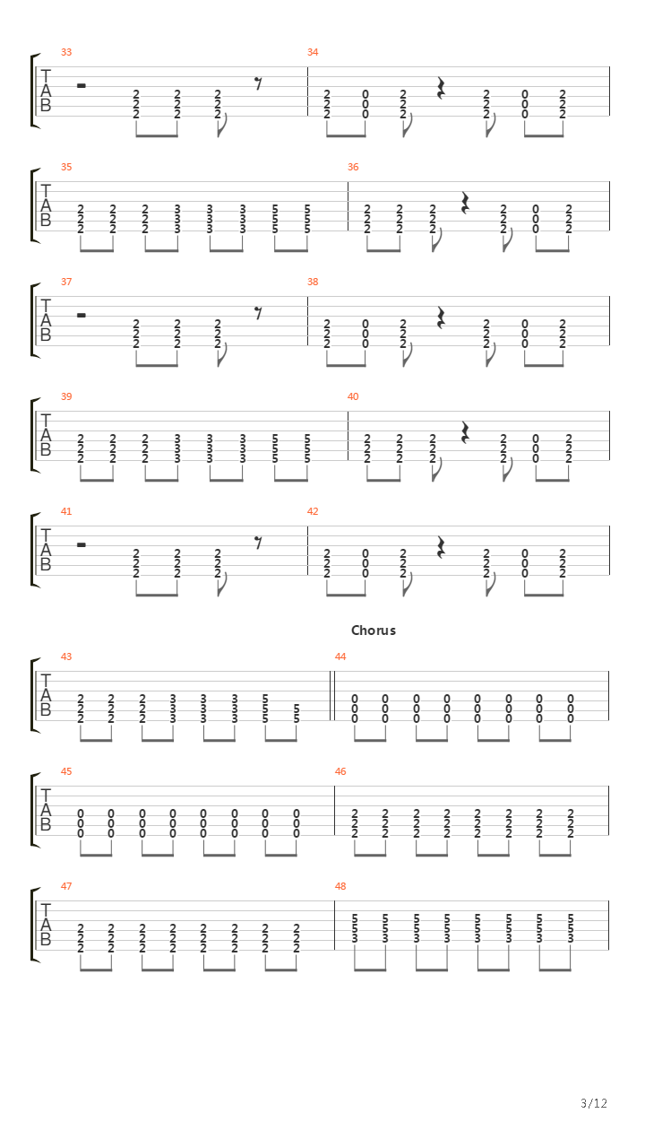 Unsung吉他谱