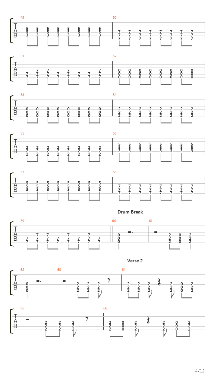 Unsung吉他谱