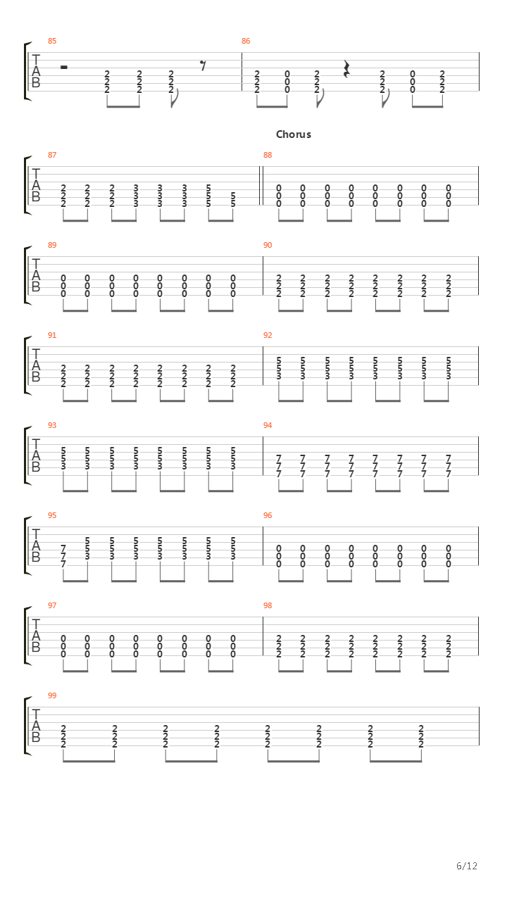 Unsung吉他谱