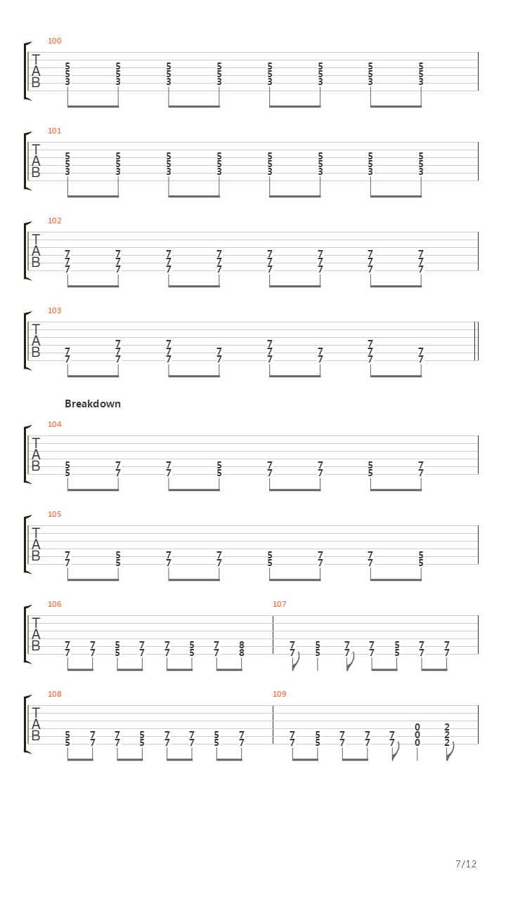 Unsung吉他谱