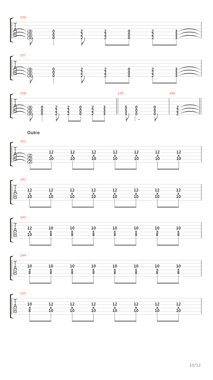 Unsung吉他谱