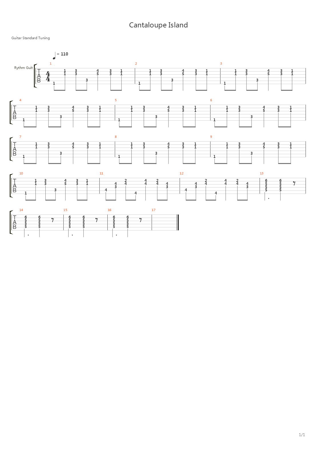 Cantaloupe Island吉他谱